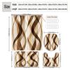 4Pcs Modern Geometric Shower Curtain Set with Non-Slip Bath Mat, Toilet Lid Cover, Contour Rug & 12 Hooks, Bathroom Decor