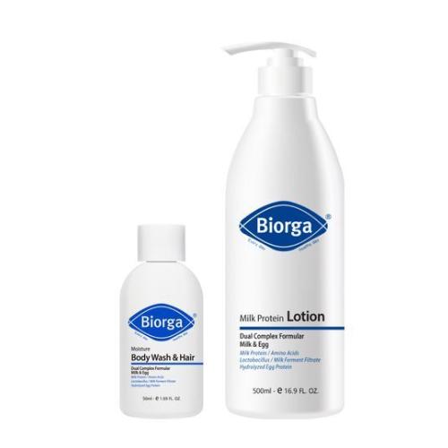 BIORGA Milk Protein Lotion 500ml Promotion (+50ml Moisture Body Wash & Hair)