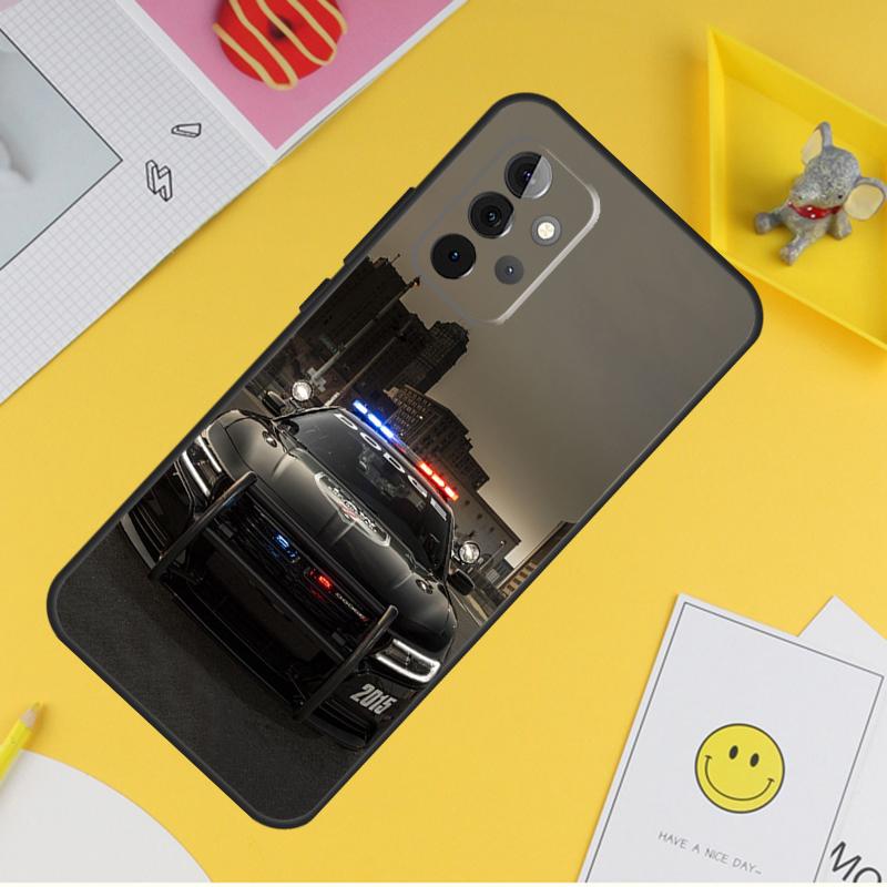 Police Car Case For Samsung Galaxy A53 A33 A23 A13 A06 A56 A16 A36 A55 A35 A17 A54 A34 A14 A52 A32 A15
