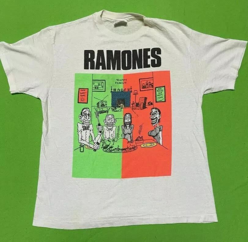 

Футболка Ramones Happy Family Хлопок Классическая Унисекс S-5XL M369 Унисекс Футболка XL