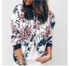 Women's Autumn/Winter Fashion Printed Round Neck Zipper Long Sleeve Jacket (2020)