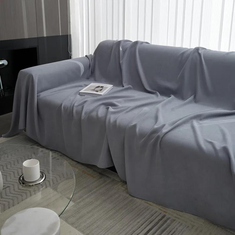 Однотонная Тканевая Арт Гостиная Диван Полотенце Велюр Гостиная Диван Полотенце Плед Чехол на Диван Все Сезоны Универсальный Антикошачий Царапины Диван Плед 90x90cm1pcs