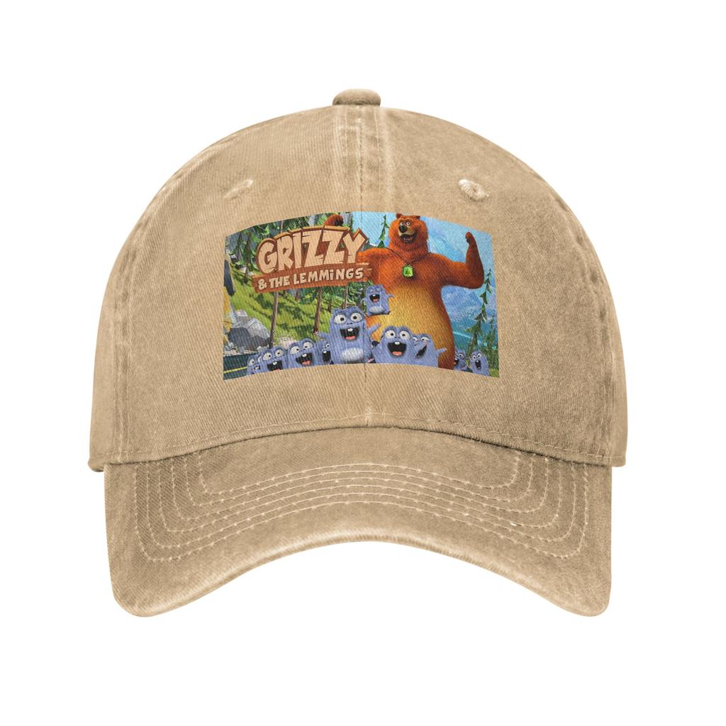 Grizzy Et Les Lemmings Baseball Caps Snapback Denim Hats Outdoor Adjustable Casquette Sports Baseball Cowboy Hat for Unisex Women