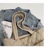 Large Diamond Lattice Cotton Padded Women's Tote – Autumn/Winter Casual Fashion Handbag