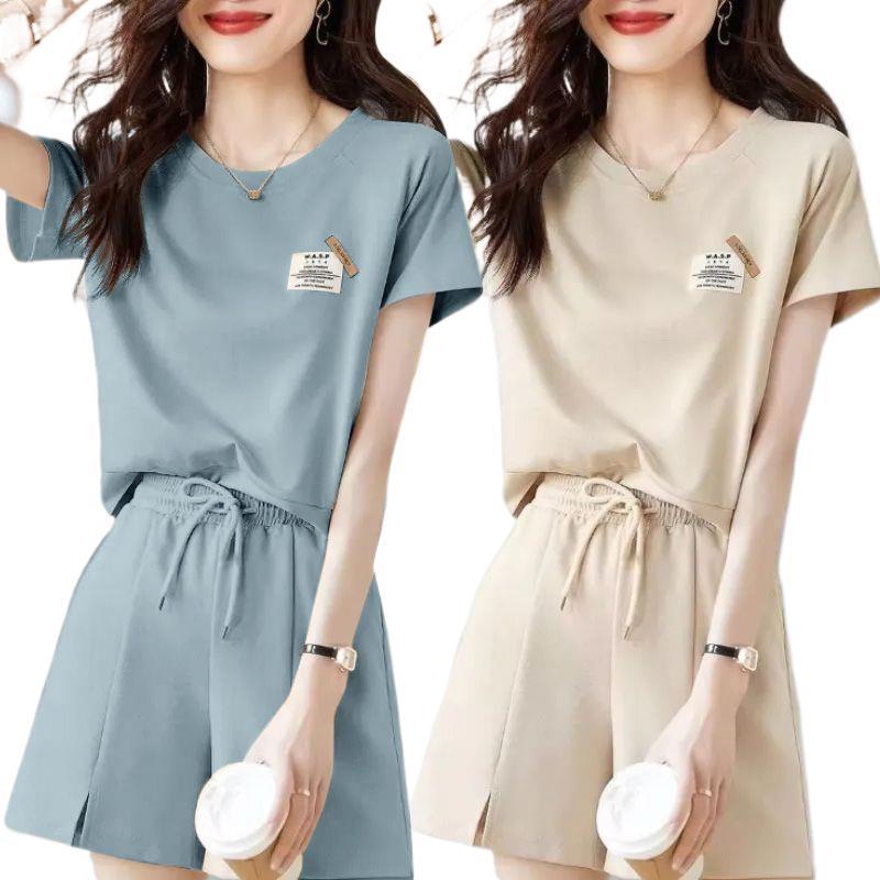 Summer Fairy Casual Shorts & Tee Set for Women - Fresh & Age-Reducing Two-Piece