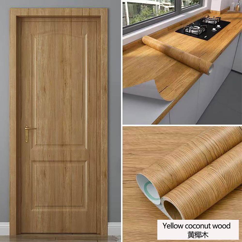Waterproof Wood Grain Wallpaper Tables Wardrobes Cabinets Furniture Renovation decoration Self Adhesive Wallpaper