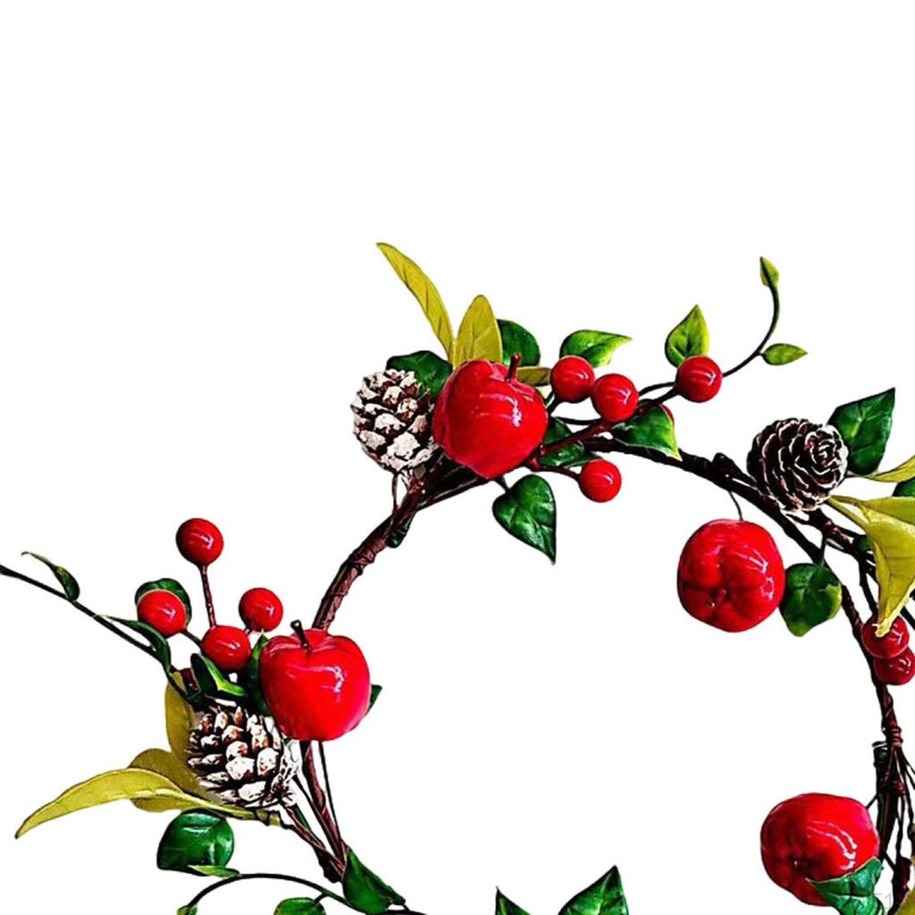 Weihnachts-Kerzenring Handgefertigte Dekoration für Geburtstag Tür Jubiläen Stilvoll A