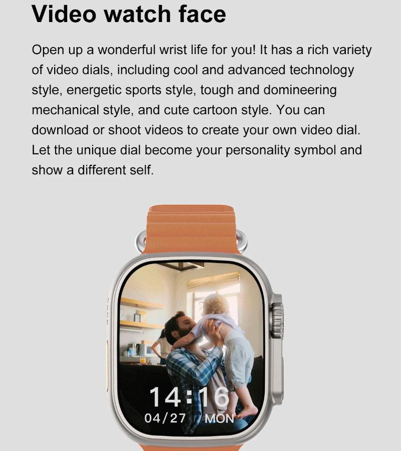 DT Ultra 3 Smartwatch Amoled Screen 4GB MP3 MP4 Player Bluetooth Network Sharing APP Store ChatGPT Smart AI Watch Man Sportwatch