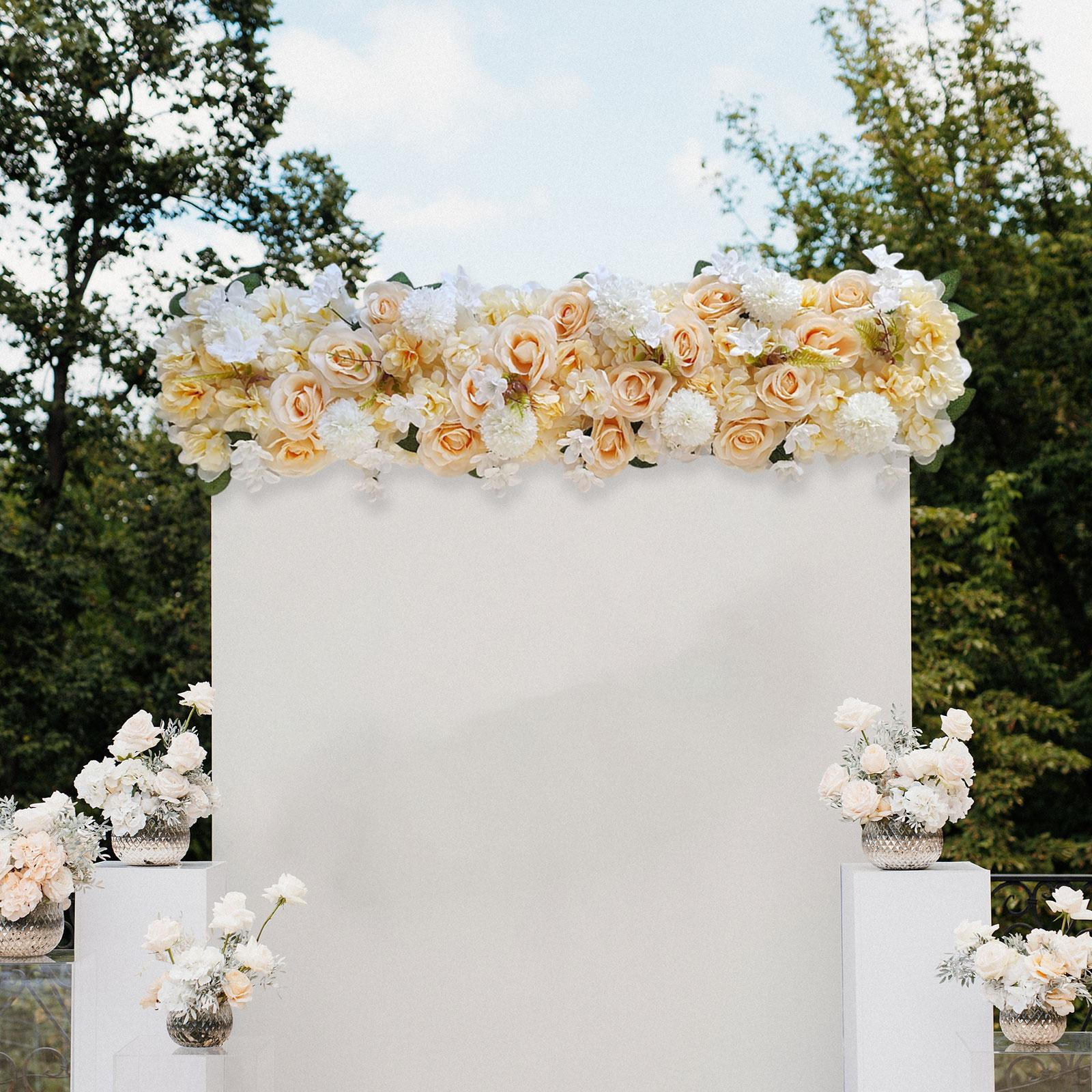 

Арка Квіткова Панель Фон Стіл Декорації для Сервірування DIY Реалістична Квіткова Композиція світло-жовтого кольору