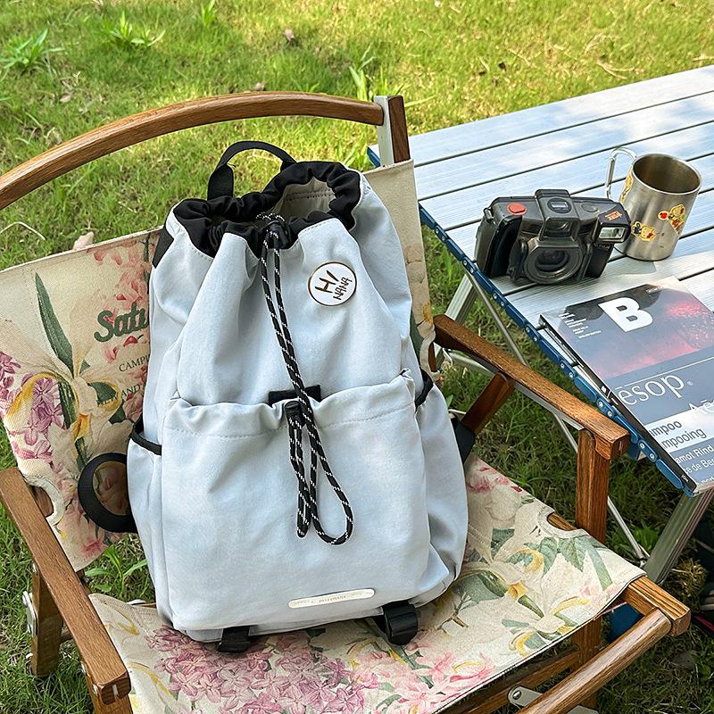 School bag mountain outdoor men lightweight hiking large capacity drawstring flip backpack women