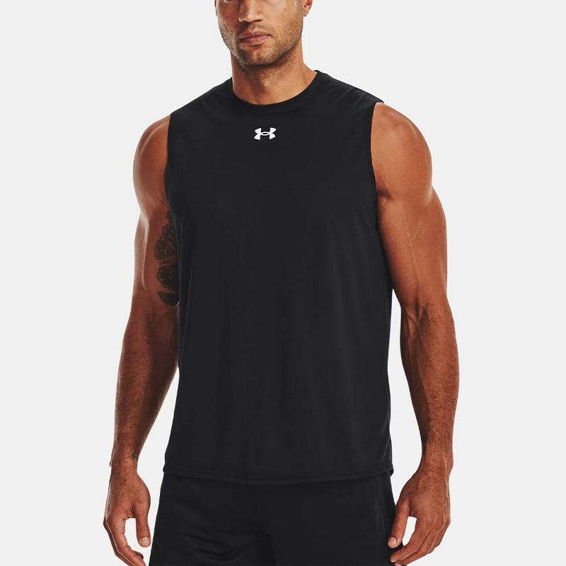 Under Armour UA Tech™ Team Solid Comfortable Soft Quick-Dry Moisture-Wicking Loose Sleeveless Tank Top Men tops Black 1376840-001