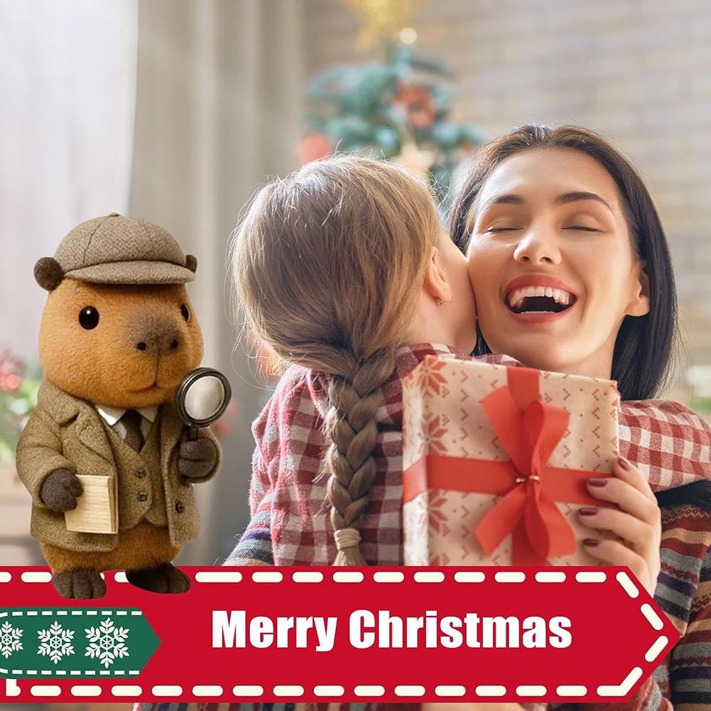 2025 Xmas Advents Calendar With Mini Capybara Pendant Lovely Cartoon Figure Present Box For Family Countdown Fun