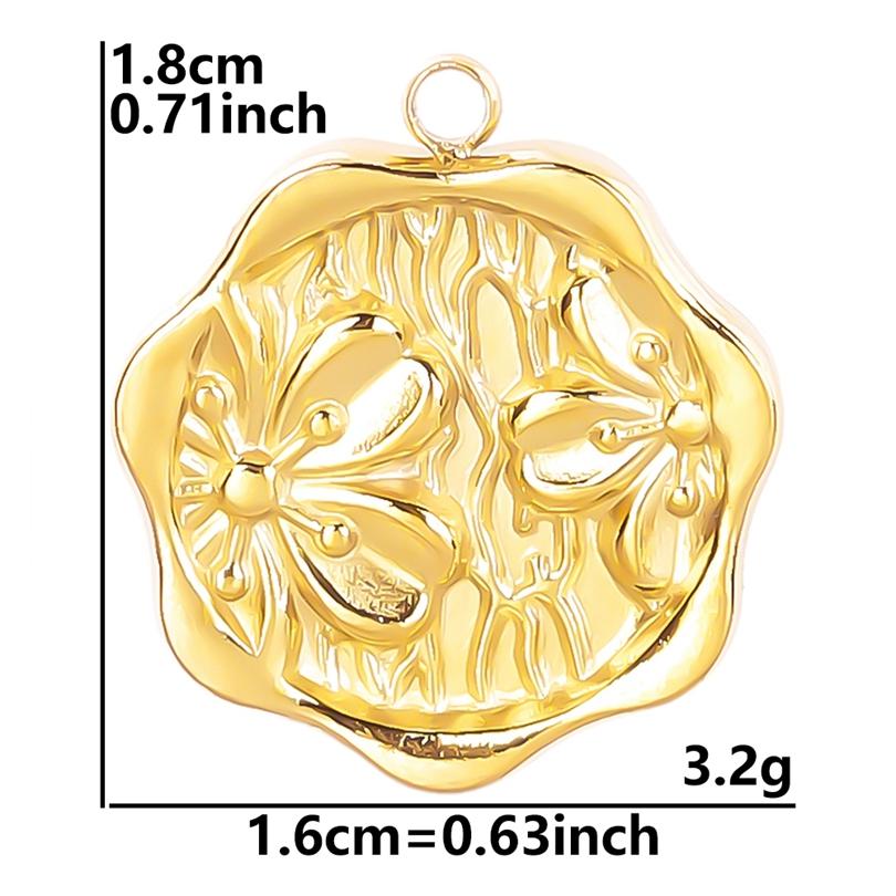 5pcs Fashion Plant Leaves Flower Charms For Jewelry Making Bulk Stainless Steel Charm Pendant DIY Earrings Bracelets Accessories