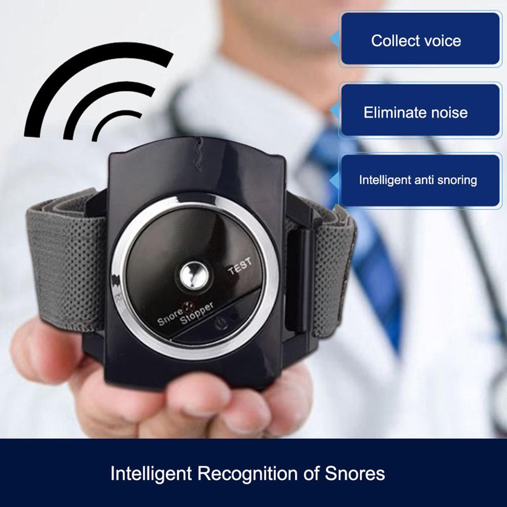 Intelligent Snore Stopper Biosensor Anti Snoring Device Infraröd stråle upptäcker Armband Sovhjälp