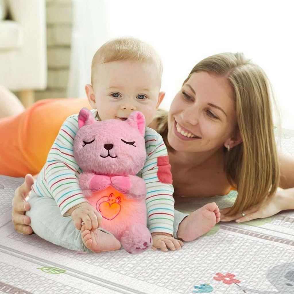 Sleeping Animal Cuddly Toy With Breathing Movement And Music Plush Slumber Animal Toy Sleeping Animal Music Box Made Of Plush For Newborn Baby Toys