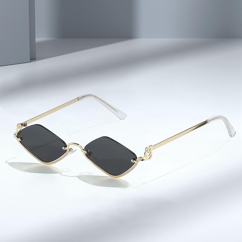Fashion Metal Rhombus Designer Sunglasses For Men And Women Brand Glasses Vintage Stylish Unisex Uv400 Shades