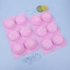 Silikonowa forma 3D z 6 wgłębieniami, 3 różne kształty kwiatów, do DIY, Fondant, Ciasta, Wyrabiania Mydła, Świec, Ciasta, Czekolady, Forma do Pieczenia