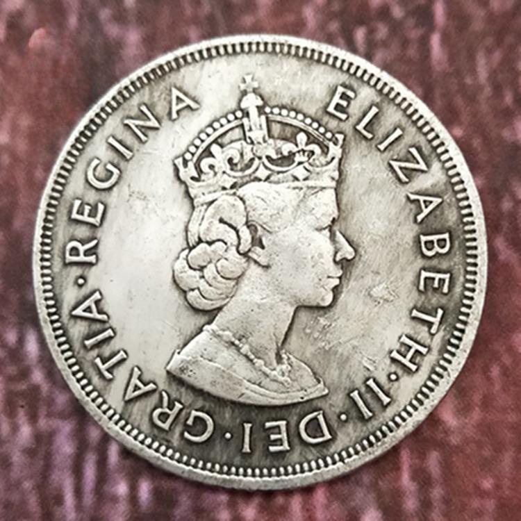 Королева 1959, антикварные монеты, медные монеты, коллекционные монеты из белой меди и серебра, иностранные серебряные доллары, можно дуть