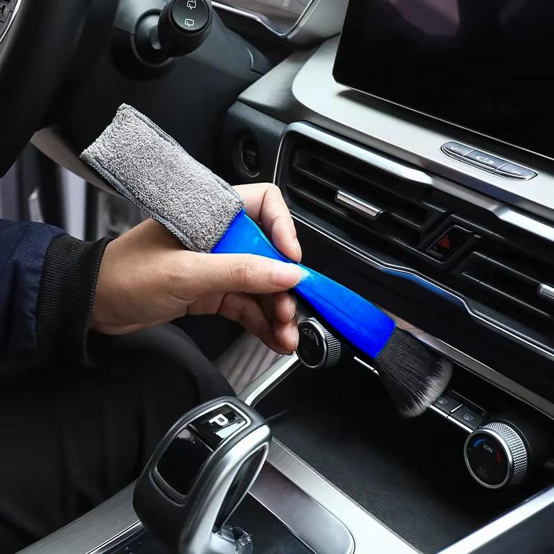 2 In 1 Car Detailing Motorcycle Cleaning Brushes Chain Cleaner Motor Car Air Conditioner Outlet Cleaning Brush