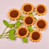 Crochet Artificial Sunflower Long Branch Sunflowers for Home Wedding Party Decor DIY Bouquet Aesthetic Flowers Mother's Day Gift