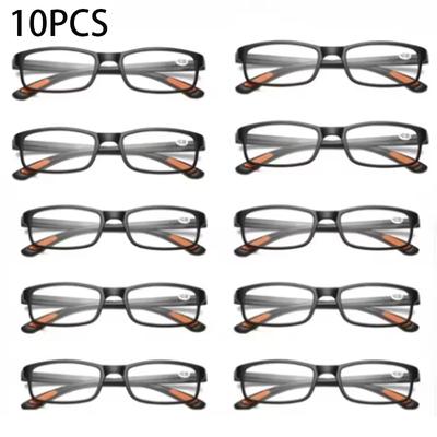 10 Pcs Reading Glasses Men Ultralight Anti Blue Light Presbyopia Eyeglasses Male Hyperopia Optical Eyewear Diopters +100 To+400