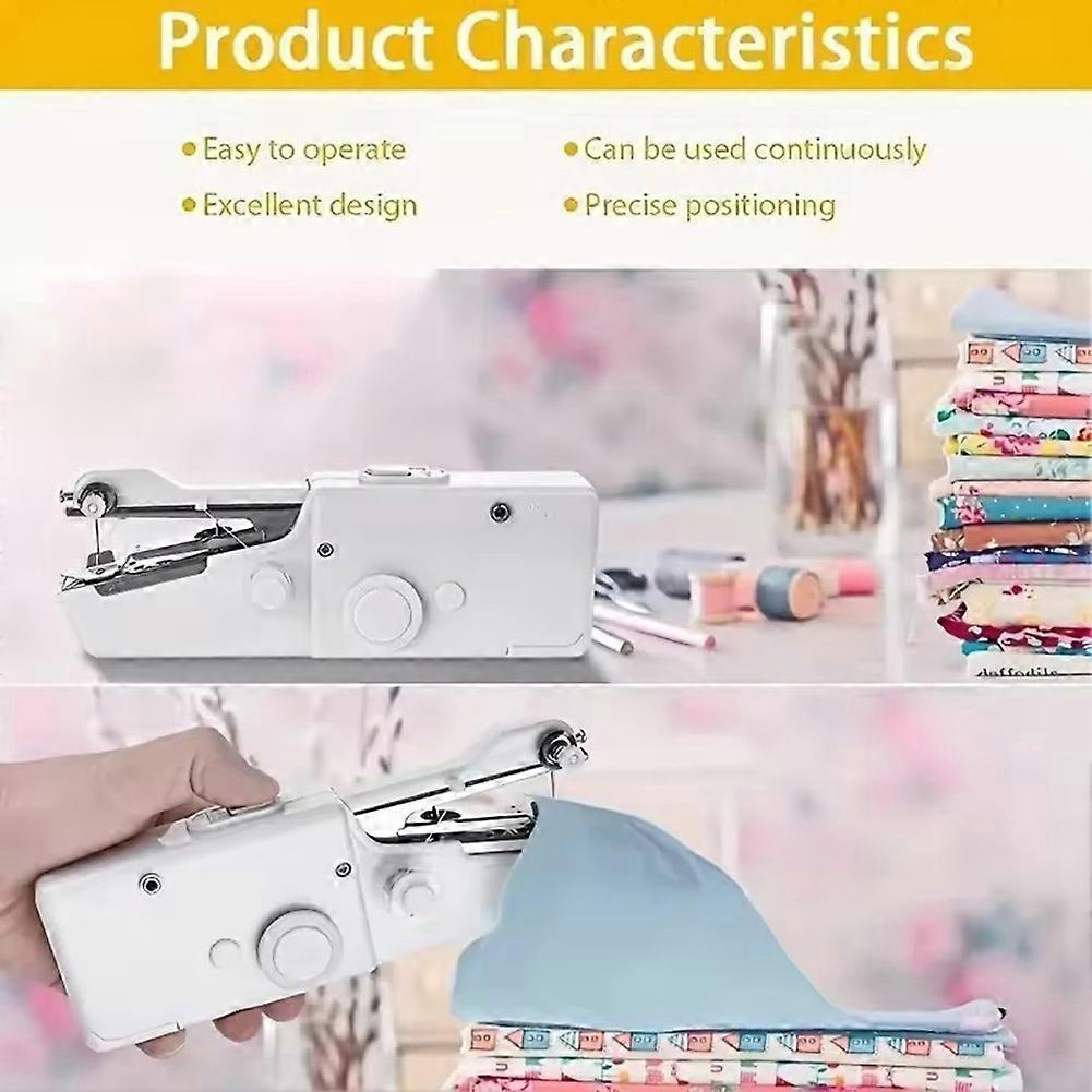 Tragbare Handstich-Nähmaschine, Mini-Akku-Nähmaschine für schnelle Stoffreparaturen & DIY-Bastelarbeiten
