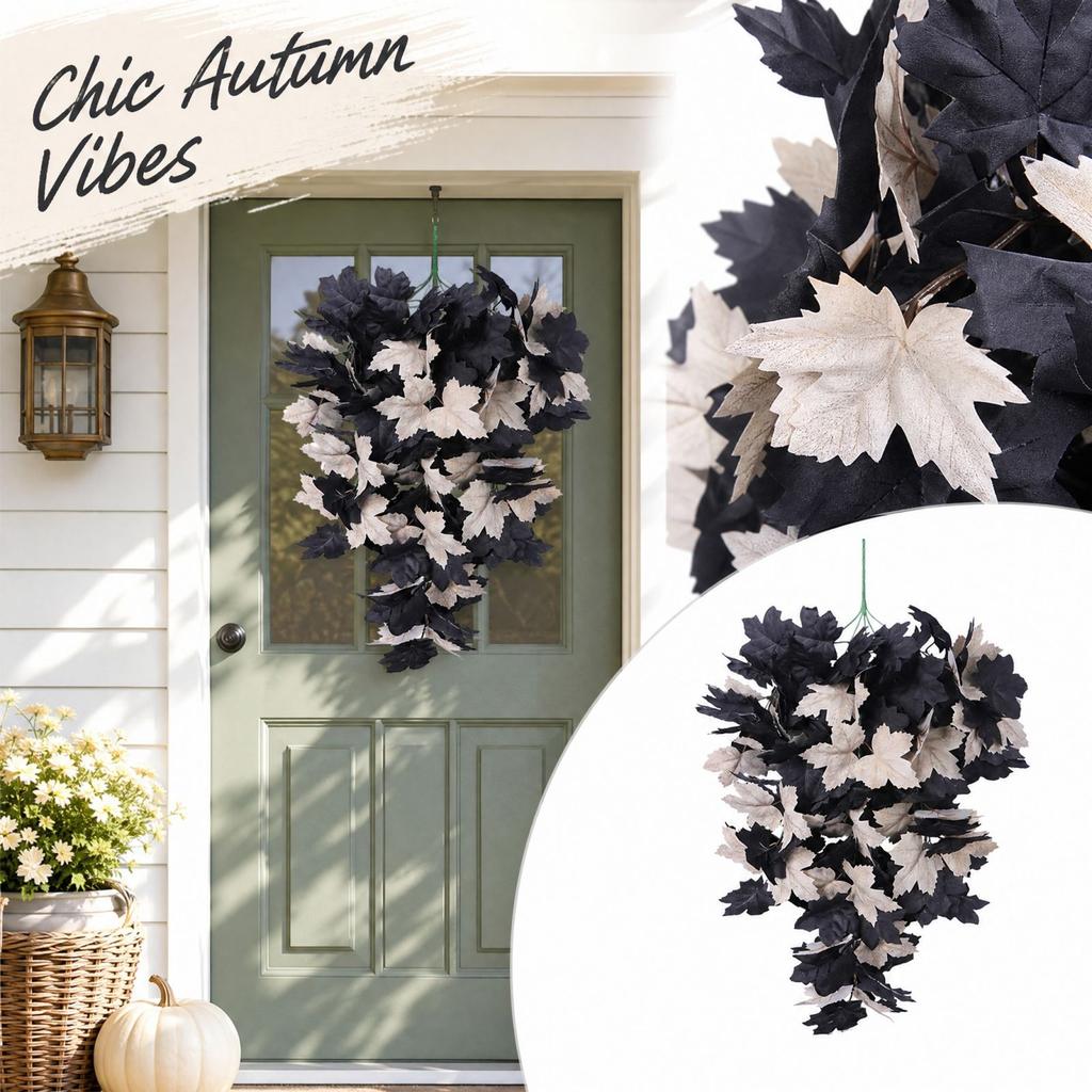 Artificial Maple Leaf Wall Hanging Garland for Fall Home Decor Indoor Outdoor