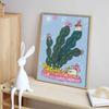 5D FullDrill Round Diamond Painting Kit Cactus Gnome Bedroom Decor Mosaic Craft Wall Art