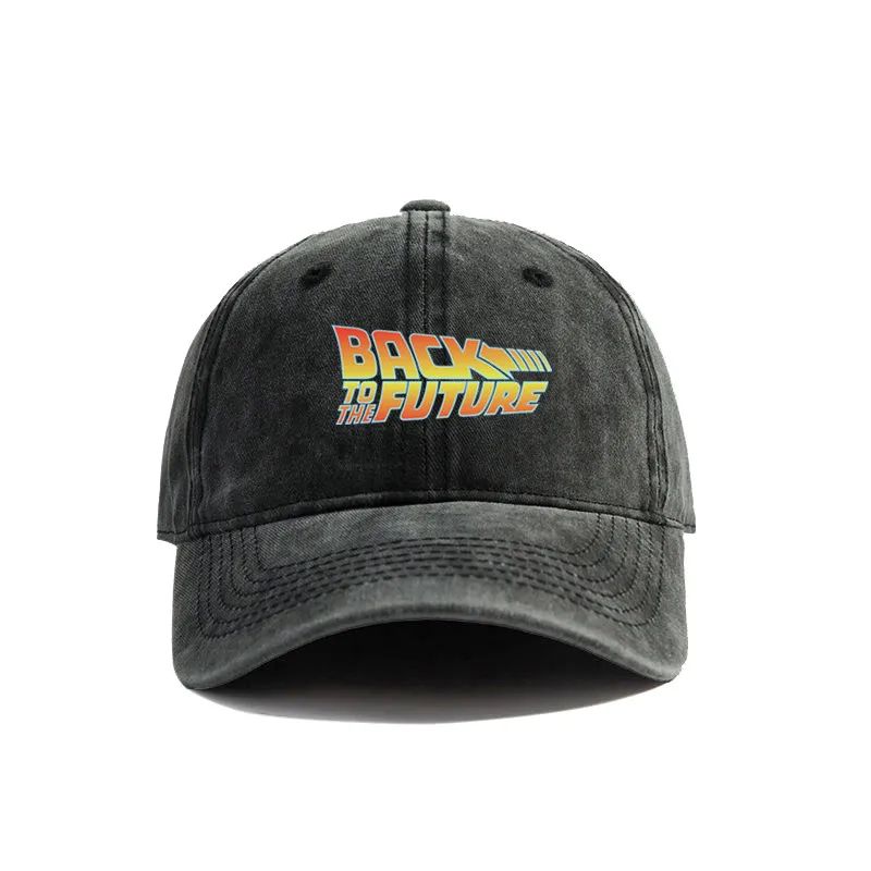 

Back To The Future Baseball Cap Summer Distressed Dad Hats Men Outdoor Adjustable Cotton Caps Outdoor Sun Protection Adjustable