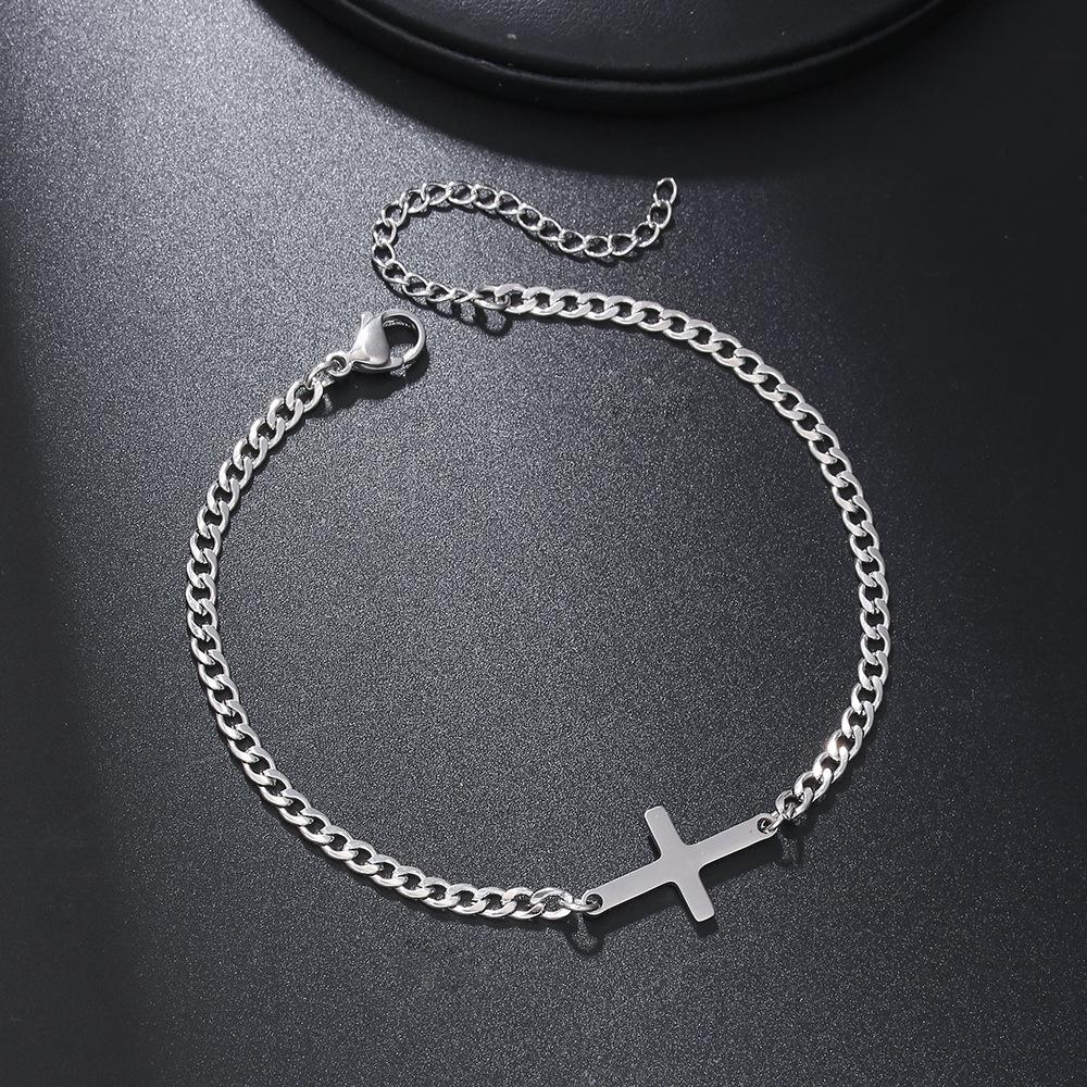 

Fashion Cuban Chain Bracelet For Men Unfading Stainless Steel Punk Braclet Adjustable Irregular Healing Hematite Strand Braslet