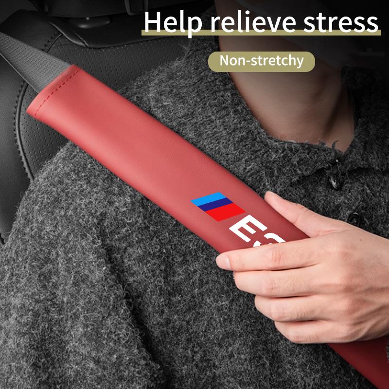 XJVYV1 For BMW 2025 Hot 2Pcs Car Seat Belt Cover Seat Belt Shoulder Pads Auto Interior Accessories For BMW M Performance E46 E52 E60 E7