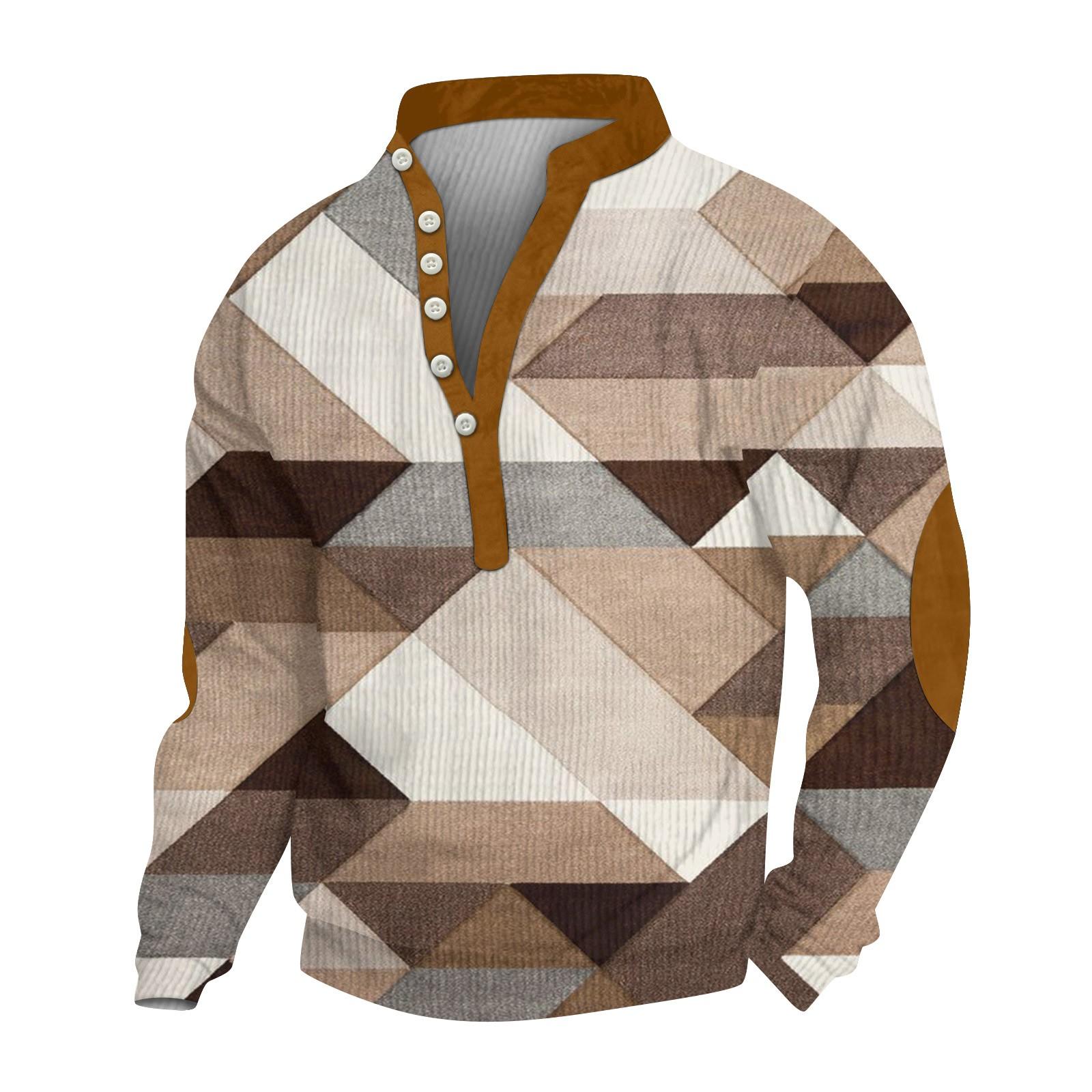 

Мужской вельветовый кардиган с длинными рукавами и шестью пуговицами XL