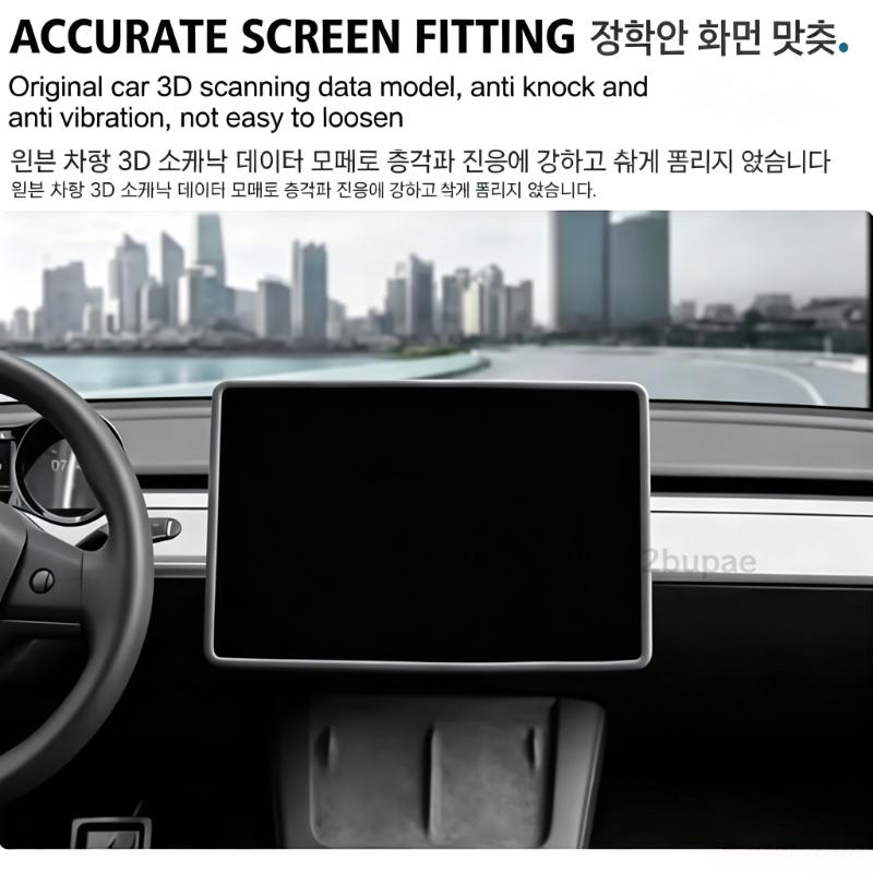 For New Tesla Screen Protector Frame Display Edge Body Cover Central Control Accessories Tesla Model 3 Y L Juniper