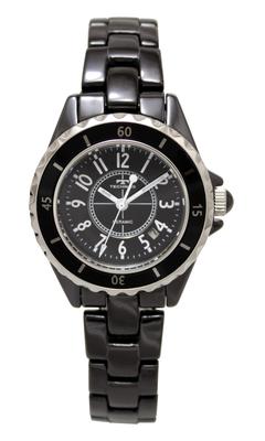 Date Ceramic Watch T9924TB Black [Technos] Women's