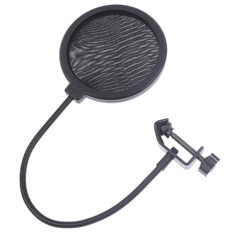 Double Layer Studio Microphone Flexible Wind Screen Sound Filter For Broadcast