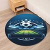 Fußball bedruckter runder Teppich Teppich Stuhlteppich Läufer Eingang Fußmatten, für Bürostuhl Wohnzimmer Schlafzimmer Küche.