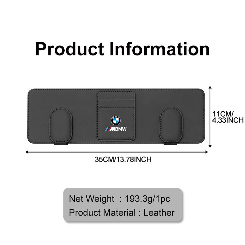 For BMW Car Glasses Organizer Case Leather Car Sun Visor Sunglasses Storage Clip G30 G20 M3 M5 E91 E92 E93 E36 E70 X3 X4 X5 X1 VL4