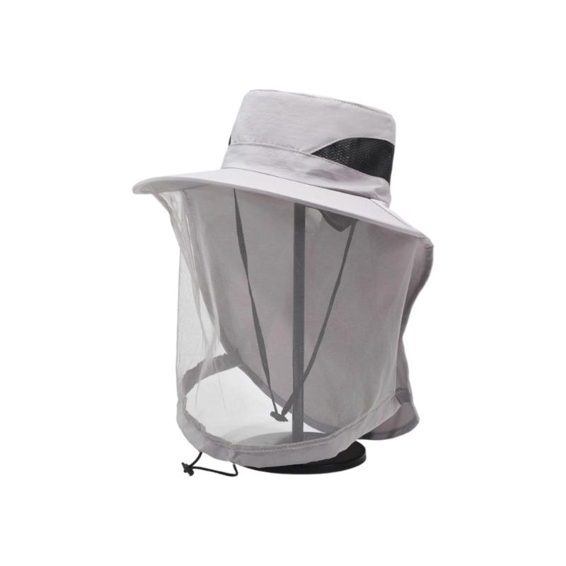 Breathable Insect Proof Face Cover Sun Protective Headgear For Fishing Gardening Outdoor Activity Lightweight Travel Hat