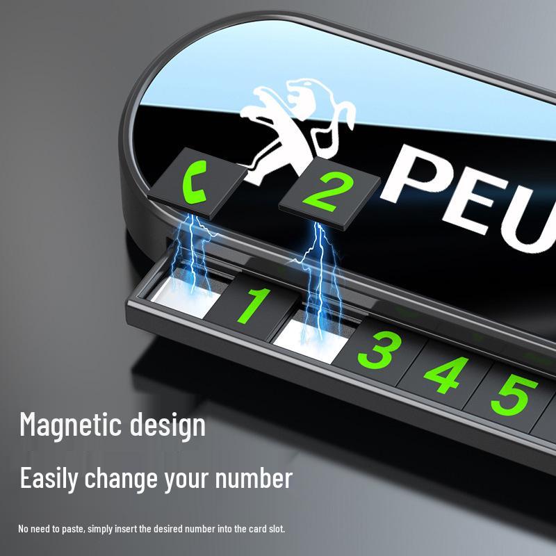 Temporäre Parkplatzschilder mit Aurora-Verdeckung für Peugeot Modelle 408, 508L, 4008, 5008, 308, 2008