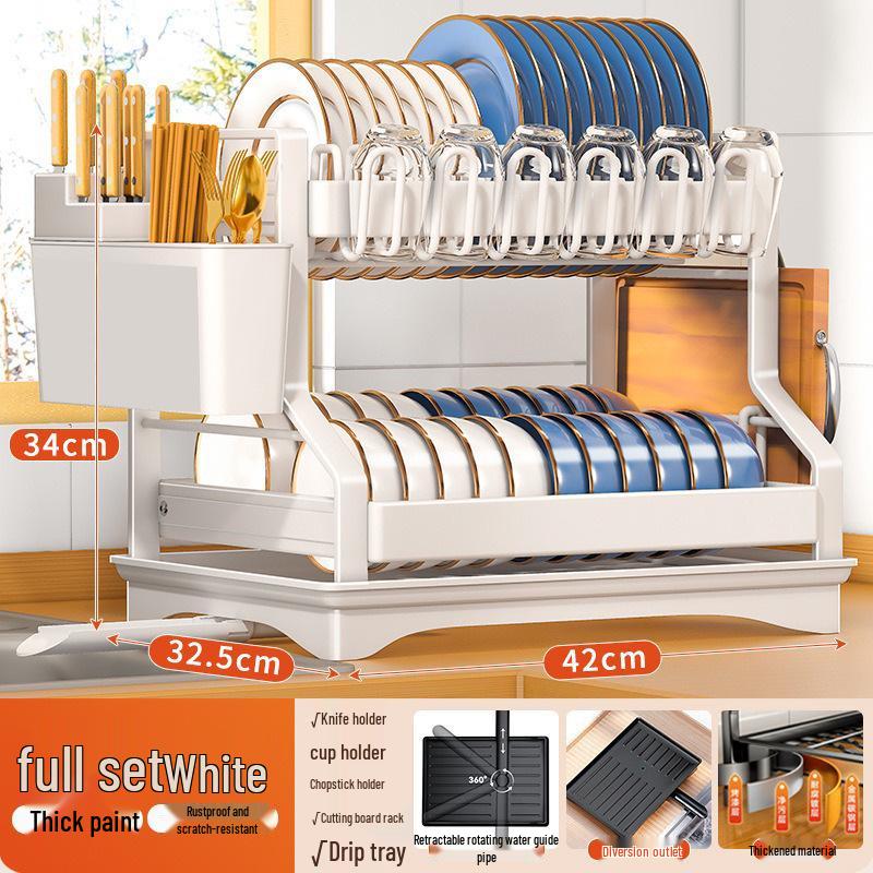 

Многофункциональная самосливная кухонная сушилка для посуды для мисок, тарелок и палочек для еды