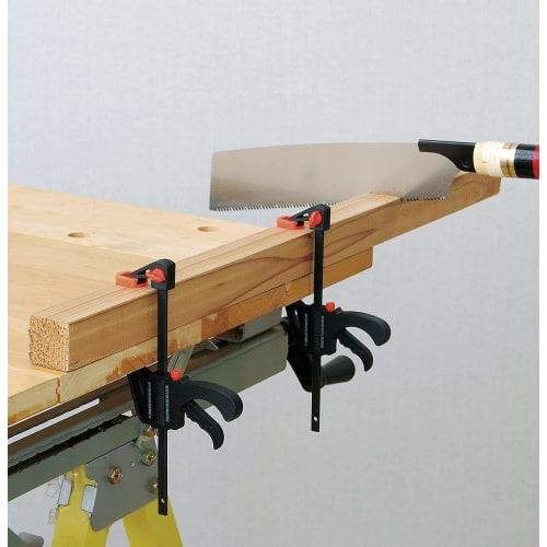 Takagi Hobby Quick Bar Clamp Black 100mm Set of 2 HQB-100-2P [Tsubame Sanjo Brand] [Easy work just by squeezing the lever] Clamp Woodworking Hardware