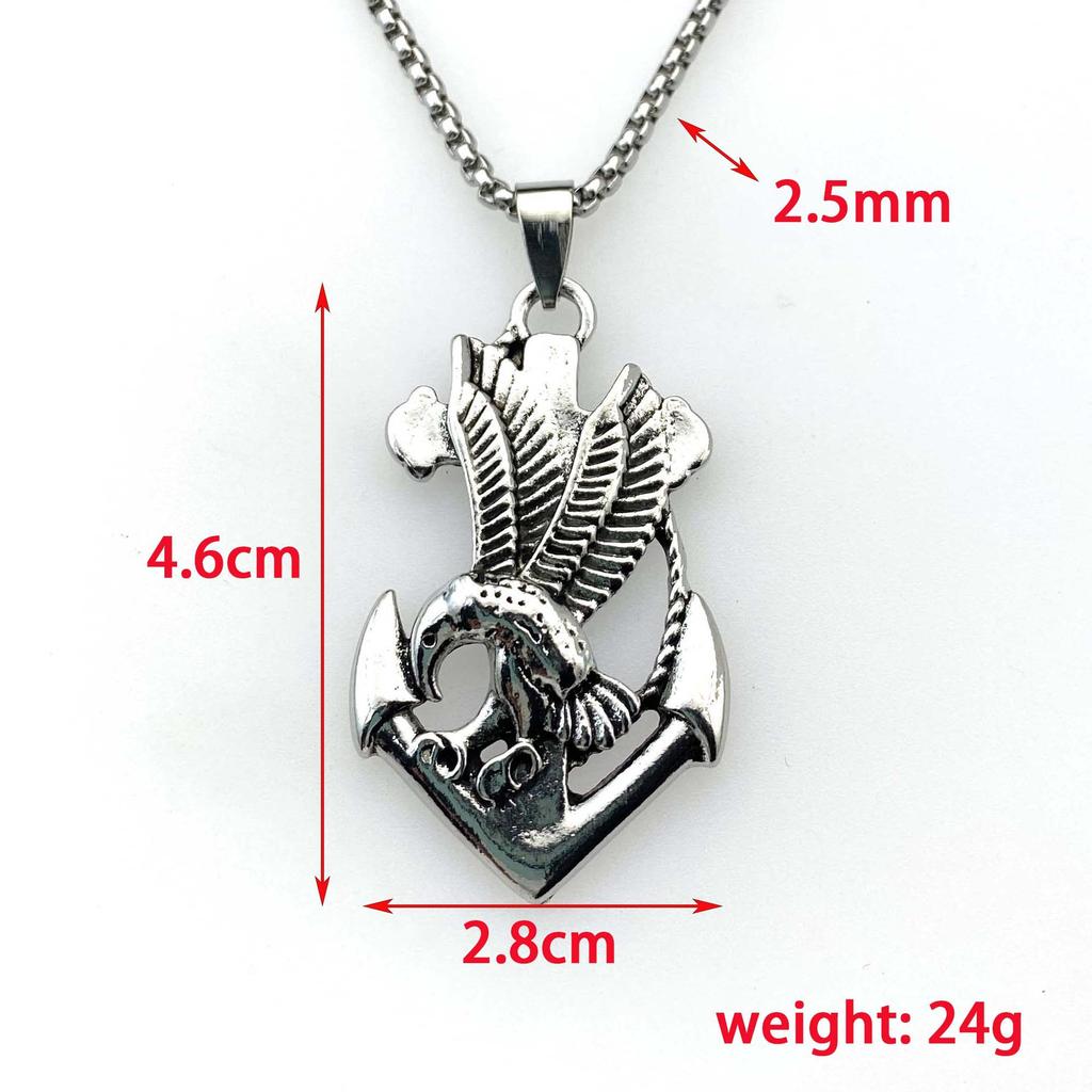 Necklace Punk Gothic Eagle Anchor Necklace Pendant