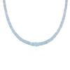 Natural Aquamarine Beaded Necklace Women'S S925 Sterling Silver Colored Jewelry Haixi Cut Gradual Change In Size