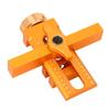 Cabinet Door Mounting Jig Aluminum Alloy Drillable Cabinet Door Positioner with 8mm Drill Bit for Woodworking Projects