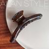 French Curved Hair Grabbing Leopard Print Grabbing Clip Shark Clip