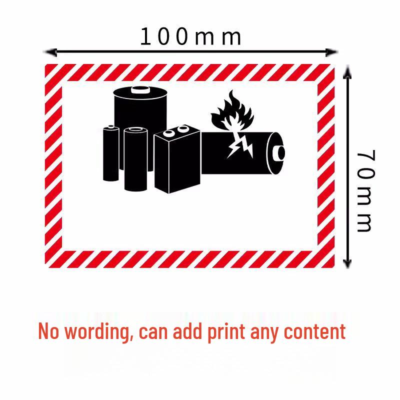 100 Sheets of Lithium Battery Fireproof Labels: UN3481, 3480, 3090 Warning Labels In Stock