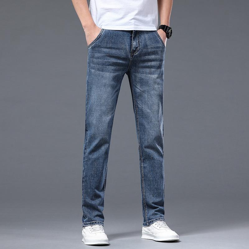 

Мужские джинсы прямого кроя из мерсеризованного хлопка в стиле ретро-стрейч 34