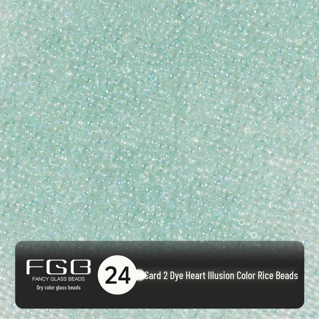 FGB Transparente Irisierende 2mm Runde Glasperlen für DIY Schmuck