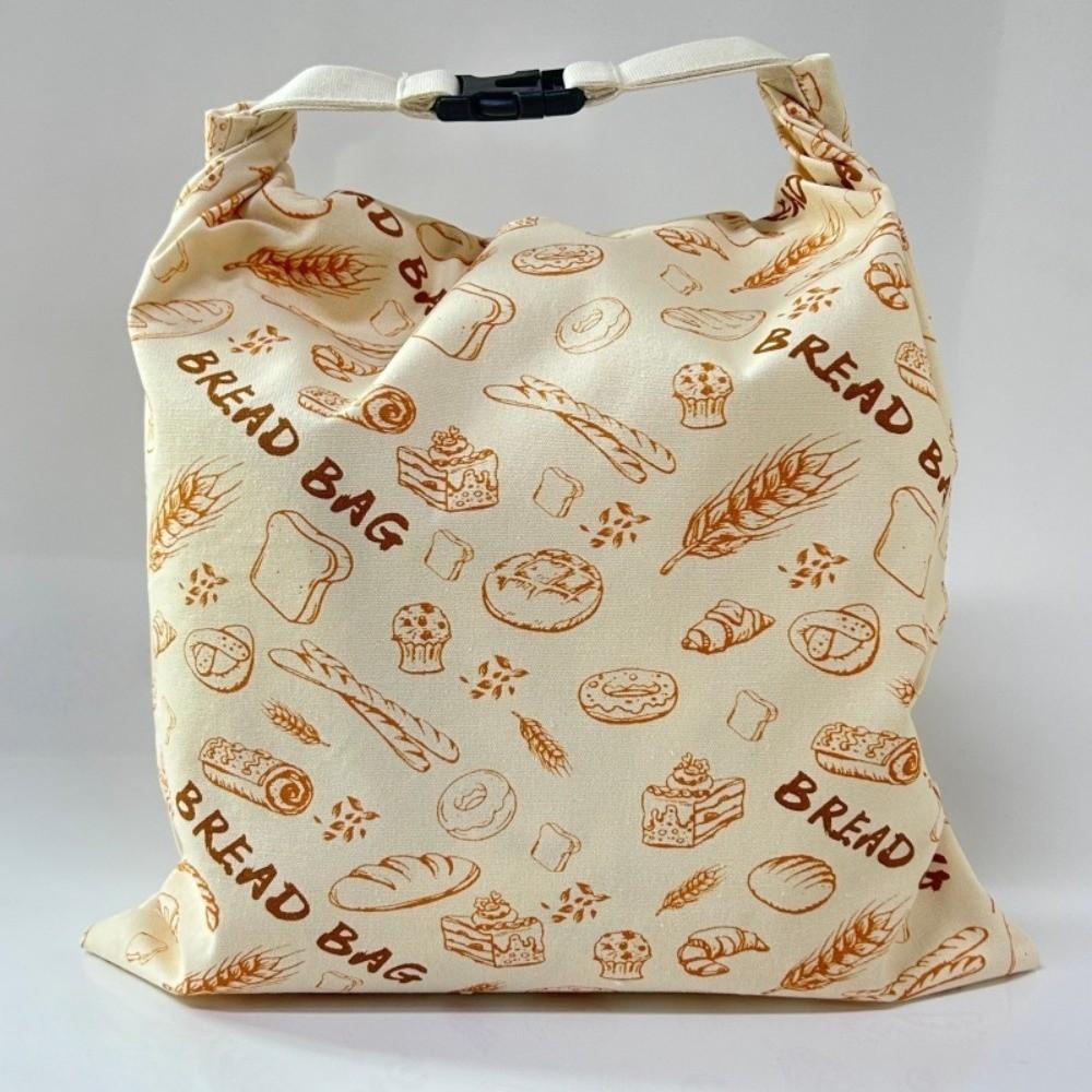 Reusable Beeswax Bread Bags Beeswax Coated Cotton Fresh-Keeping Bread Bags 43*33cm Zipper Closure Bread Storage Bags Freezer Use
