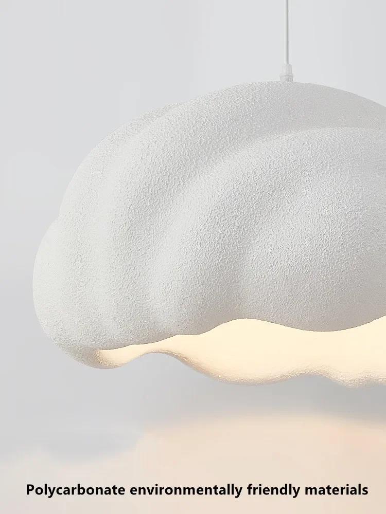 Nordic Cream Style Bar Bedroom Chandelier Fixture Model Room Bar Decorative Lights French Dining Room Wabi Sabi LED Pendant Lamp
